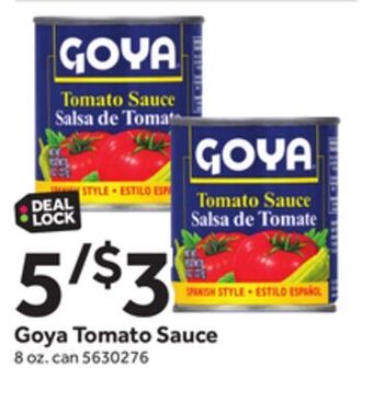 Stop&Shop Goya tomato sauce offer