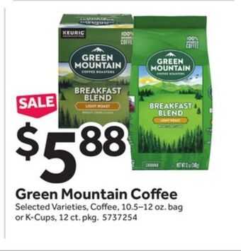 Stop&Shop Green mountain coffee offer