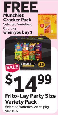 Stop&Shop Frito-lay party size variety pack offer