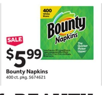 Stop&Shop Bounty napkins offer