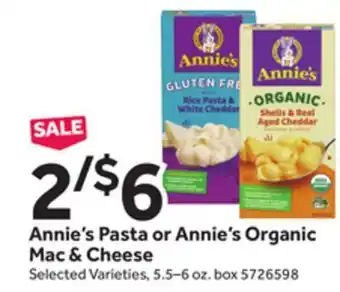 Stop&Shop Annie's pasta or annie's organic mac & cheese offer