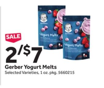 Stop&Shop Gerber yogurt melts offer