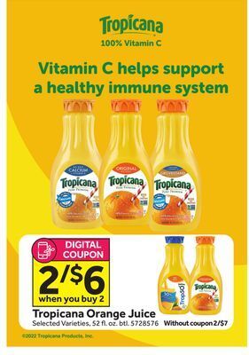 Stop&Shop Tropicana orange juice offer