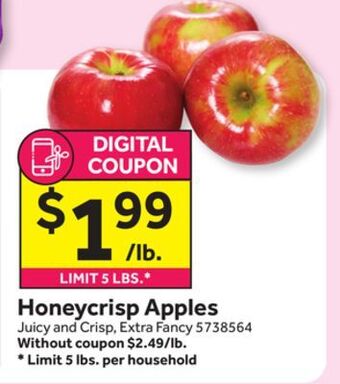 Stop&Shop Honeycrisp apples offer