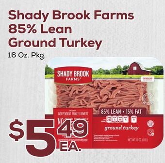 DeCicco & Sons Shady brook farms 85% lean ground turkey offer