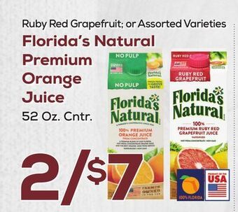 DeCicco & Sons Florida's natural premium orange juice offer