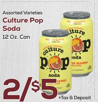 DeCicco & Sons Culture pop soda offer