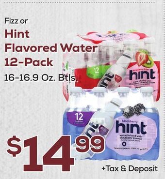 DeCicco & Sons Hint flavored water 12-pack offer
