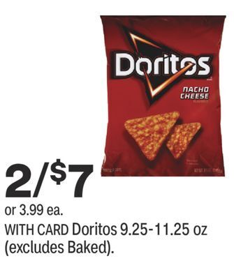 CVS Doritos 9.25-11.25 oz offer