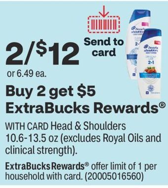 CVS Head & shoulders 10.6-13.5 oz offer