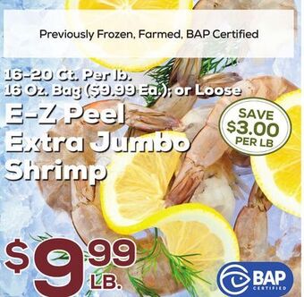 DeCicco & Sons E-z peel extra jumbo shrimp offer