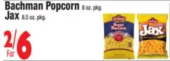 Bachman popcorn 8 oz. pkg. jax 8.5 oz. pkg.