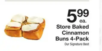 The Fresh Grocer Store baked cinnamon buns 4-pack offer