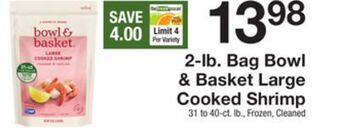 The Fresh Grocer 2-lb. bag large cooked shrimp offer