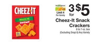 The Fresh Grocer Snack crackers offer
