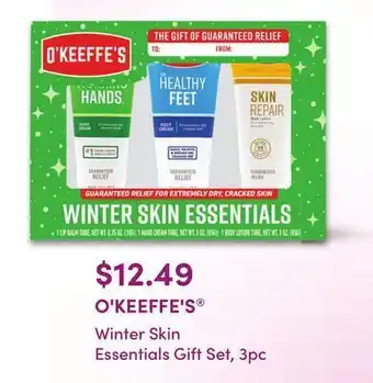 Harmon Face Values O'keeffe's® winter skin essentials gift set offer
