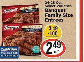 IGA Banquet family size entrees offer