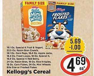 IGA Kellogg's cereal offer