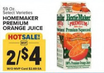 Food Lion Homemaker Premium Orange Juice 59 oz offer