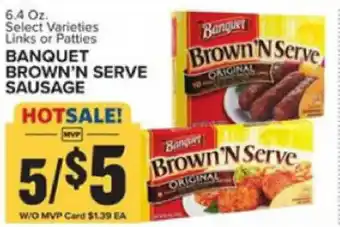 Food Lion Banquet Brown'n Serve Sausage 6.4 oz offer