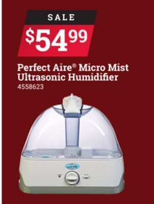 Ace Hardware Perfect aire® micro mist ultrasonic humidifier offer