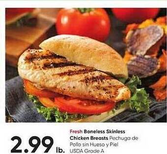 Stater Bros Boneless skinless chicken breasts offer
