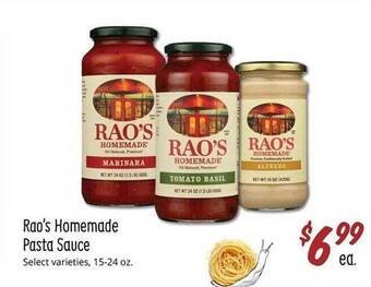 Sprouts Farmers Market Rao's homemade pasta sauce offer