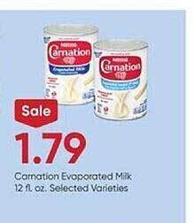 Stater Bros Carnation evaporated milk offer