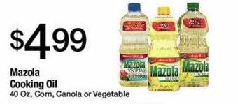 Jons International Mazola cooking oil offer