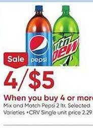 Stater Bros Mix and match pepsi offer