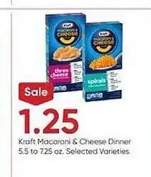 Stater Bros Kraft macaroni & cheese dinner offer