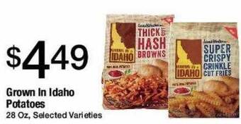 Jons International Grown in idaho potatoes offer