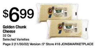 Jons International Golden chunk cheese offer