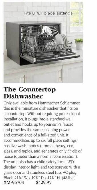 Hammacher Schlemmer The countertop dishwasher offer