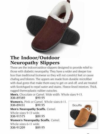 Hammacher Schlemmer The indoor or outdoor neuropathy slippers offer