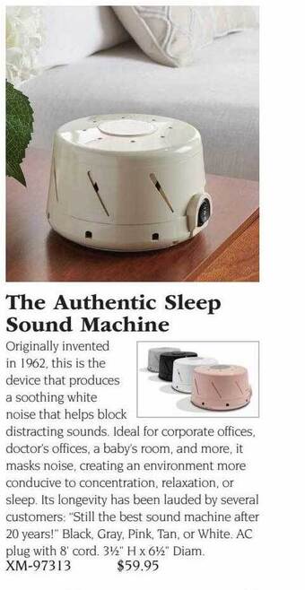 Hammacher Schlemmer The authentic sleep sound machine offer