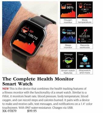 Hammacher Schlemmer The complete health monitor smart watch offer