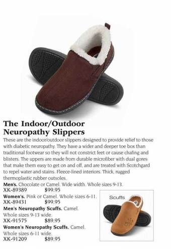 Hammacher Schlemmer The indoor or outdoor neuropathy slippers offer
