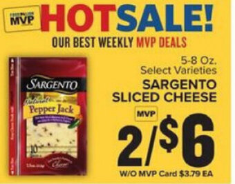 Food Lion Sargento Sliced Cheese 5-8 Oz offer