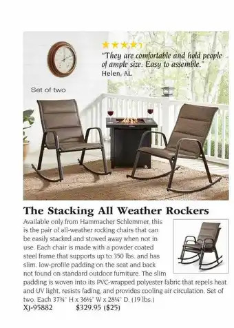 Hammacher Schlemmer The stacking all weather rockers offer