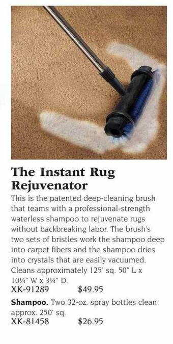 Hammacher Schlemmer The instant rug rejuvenator offer