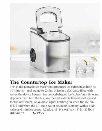 Hammacher Schlemmer The countertop ice maker offer