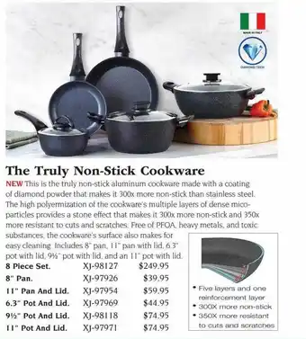 Hammacher Schlemmer The truly non-stick cookware offer