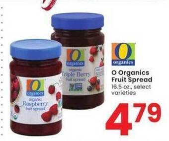 Albertsons O organics fruit spread offer