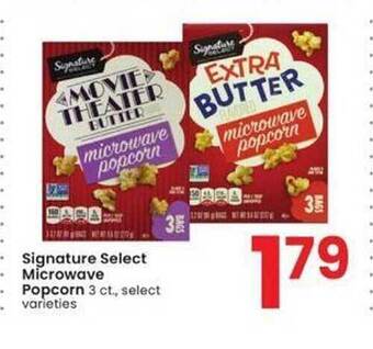 Albertsons Signature select microwave popcorn offer