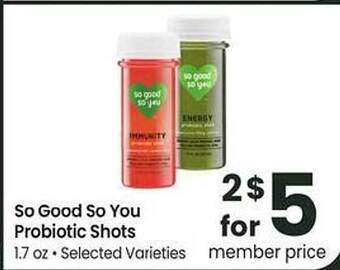 Safeway So good so you probiotic shots offer