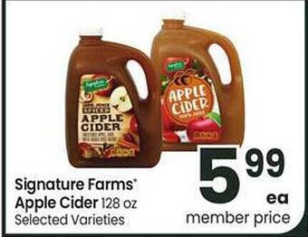 Safeway Signature farms apple cider offer