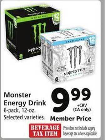 Safeway Monster energy drink offer