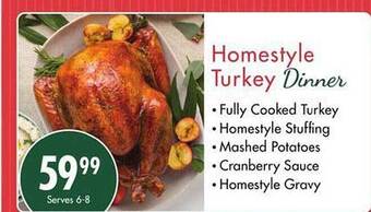 Safeway Homestyle turkey dinner offer
