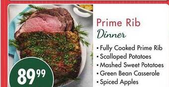Safeway Prime rib dinner offer